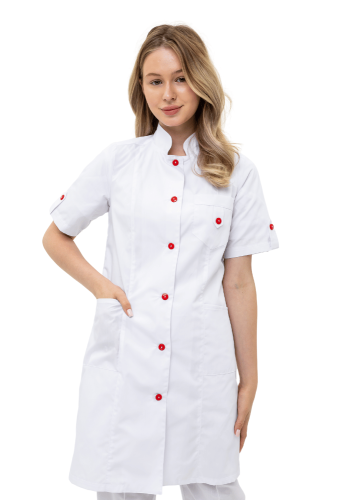 Жіночий медичний білий халат "Джулія"