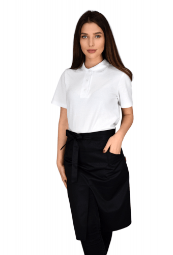 Фартук поварской/официантский от пояса до колен, водоотталкивающий, черный