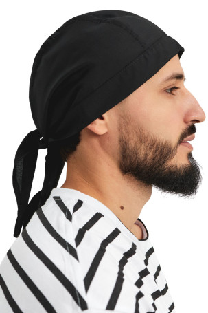 Бандана поварская Lux-Form чёрная   поварская бандана