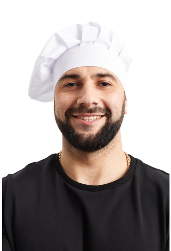 Шапка поварская Lux-Form БИЗЕ Белая  