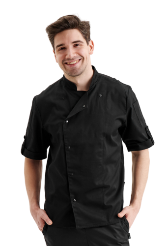  Tunică bucătar neagră "Advanta" unisex