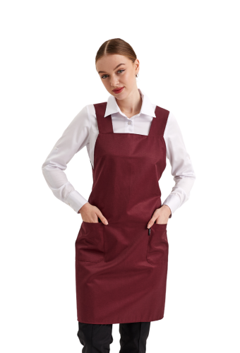 Dress-apron water-repellent "Dress" burgundy