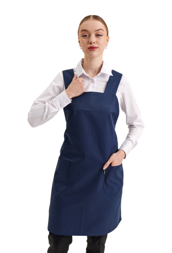 Dress-apron water-repellent "Dress" blue