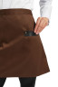 Șorț scurt maro cu buzunar din piele Șorț scurt maro cu buzunar din piele