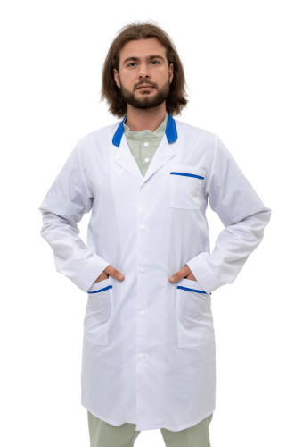 Халат медичний чоловічий "БІЛЛОН" білий