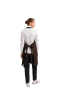Water-repellent apron for chef/waiter with bib, brown