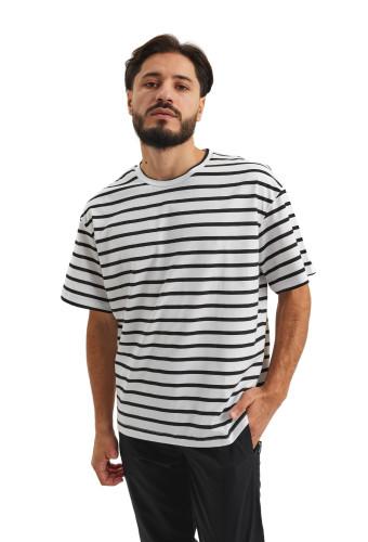 Футболка в полоску оверзайз &quot;Морячка&quot; унисекс 