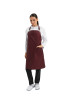 Фартук с нагрудником "Милан" бордовый с люверсами - Фартук с нагрудником "Милан" бордовый с люверсами