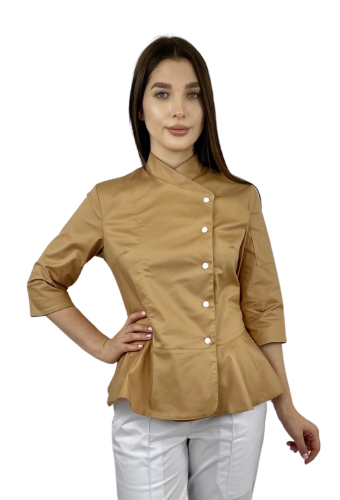 Универсальная кофта-китель &quot;Баска&quot; бежевый женский