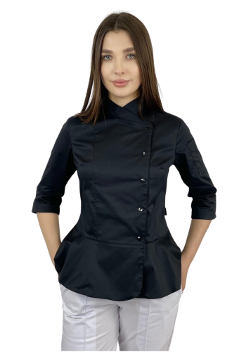 Універсальна кофта-кітель "Баска" чорний жіночий 