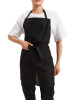Фартук с нагрудником до колен "Габардин" черный - Фартук с нагрудником до колен "Габардин" черный