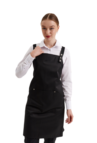 Water-repellent apron with bib "Anastasia"