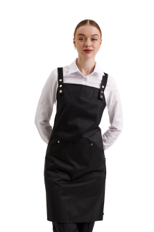 Фартук с нагрудником водоотталкивающий "Анастейша" черный