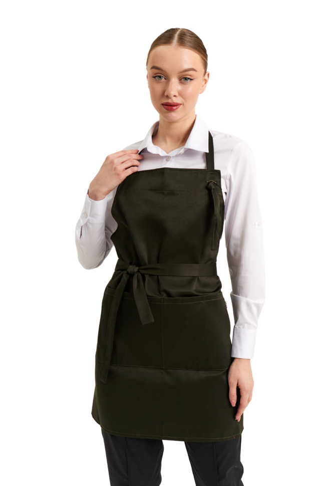 Apron with bib to knees water-repellent Lux-Form Light, khaki