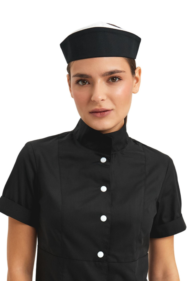 Текстильная повязка-ободок для персонала HoReCa и ритейла, черная