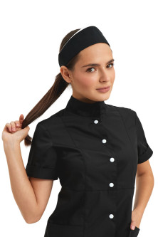 Текстильная повязка-ободок для персонала HoReCa и ритейла, черная