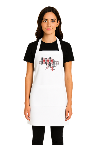 Фартук с нагрудником универсальный под заказ с вышивкой 
