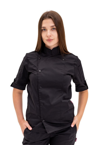 Китель поварской черный  &quot;Спорт&quot; 