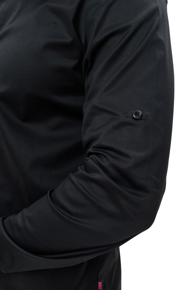 Черная мужская класическая рубашка Lux Form для барменов/официантов 