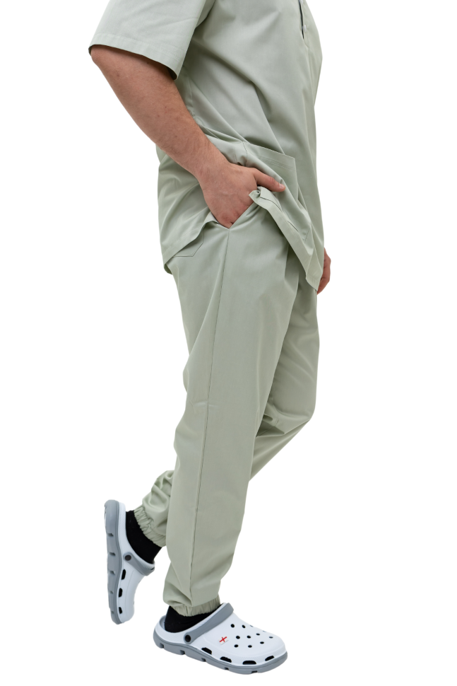 Costum medical bărbătesc verde măsliniu „Hope”