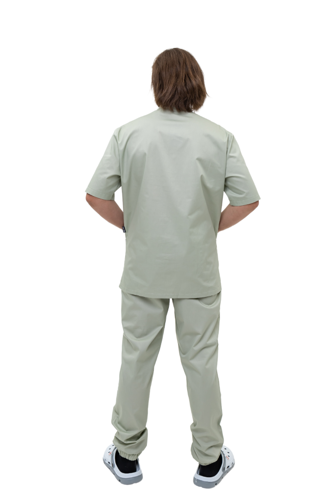 Costum medical bărbătesc verde măsliniu „Hope”