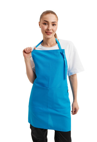 Фартук с нагрудником до колен "Габардин" бирюзовый