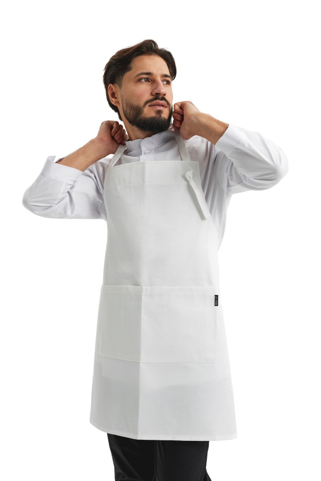 Șorț cu bavetă Alb deschis