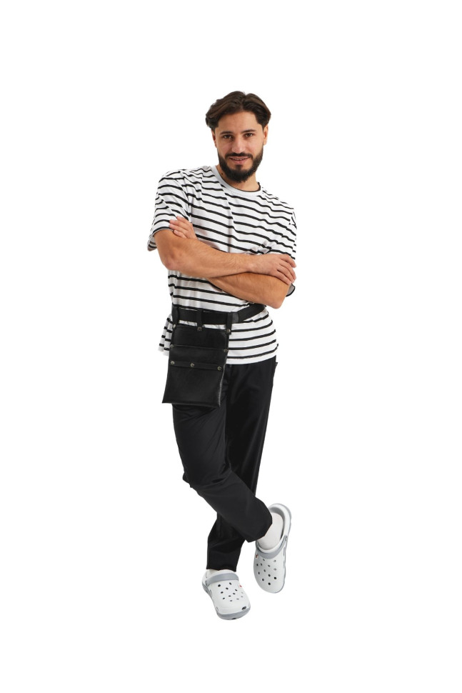 Tricou unisex supradimensionat cu dungi „Sailor”  
