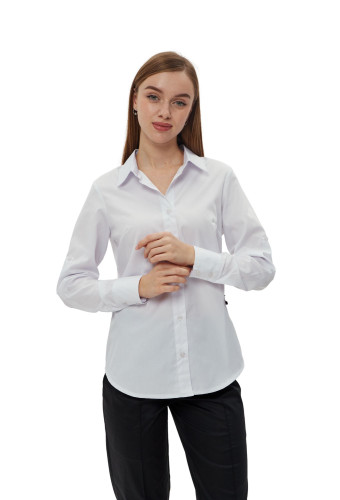 Белая женская класическая рубашка Lux Form для барменов/официантов, белая