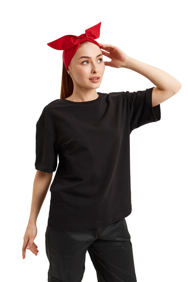 Tricou unisex negru supradimensionat 