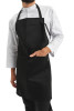 Фартук с нагрудником до колен водоотталкивающий Lux-Form Лайт черный - Фартук с нагрудником до колен водоотталкивающий Lux-Form Лайт черный