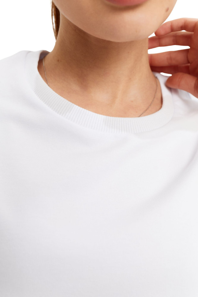 Tricou unisex alb supradimensionat