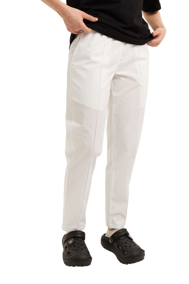 Брюки унверсальные женские Lux Form "Венеция" зауженные к низу, белые