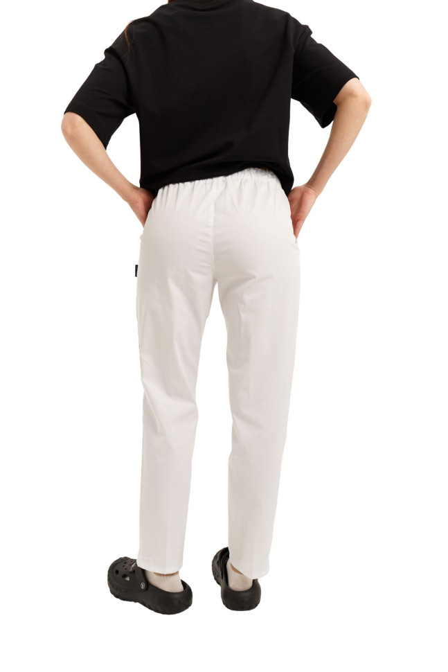 Брюки унверсальные женские Lux Form "Венеция" зауженные к низу, белые