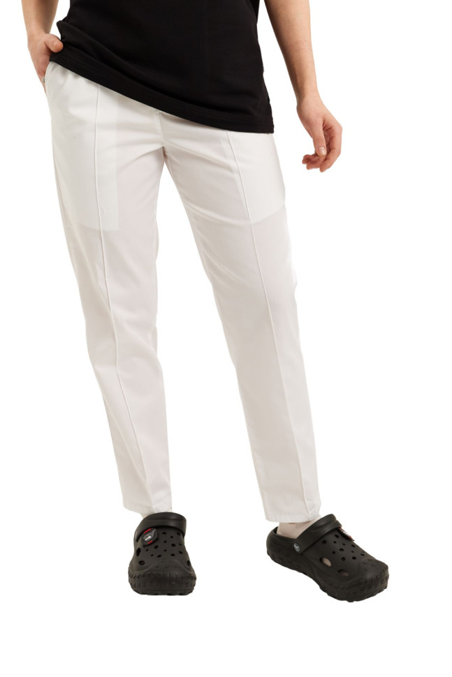 Брюки унверсальные женские Lux Form "Венеция" зауженные к низу, белые