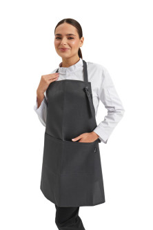Фартук с нагрудником до колен водоотталкивающий Lux-Form Лайт серый