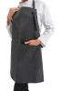Фартук с нагрудником до колен водоотталкивающий Lux-Form Лайт серый - Фартук с нагрудником до колен водоотталкивающий Lux-Form Лайт серый