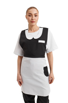 Платье-фартук «Горничная» черный с белым