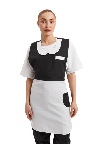 Платье-фартук «Горничная» черный с белым