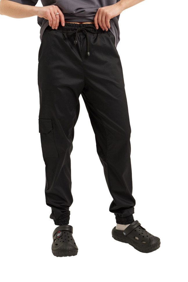 Штани кухарські чорні Джогери з сіткою унісекс