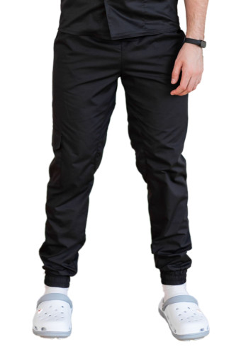 Штани кухарські чорні Джогери з сіткою унісекс