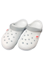 Universal white-gray Crocs, sizes 36-46