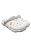 Universal white-gray Crocs, sizes 36-46