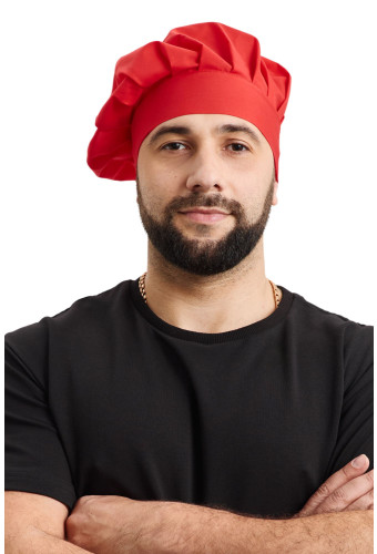 Шапка Lux-Form поварская БИЗЕ Красная  