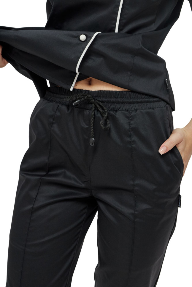 Брюки універсальні жіночі Lux Form "Венеція" заужені до низу, чорні