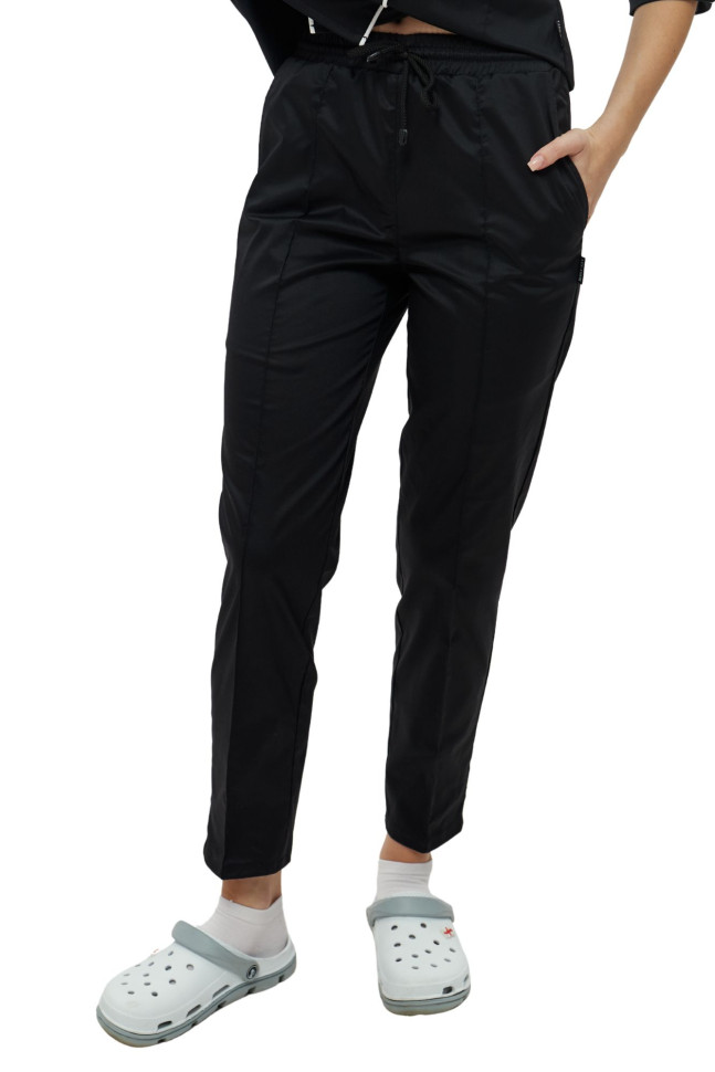 Брюки універсальні жіночі Lux Form "Венеція" заужені до низу, чорні