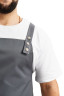 Water-repellent apron with bib "Anastasia" graphite