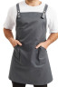 Water-repellent apron with bib "Anastasia" graphite