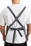 Water-repellent apron with bib "Anastasia" graphite