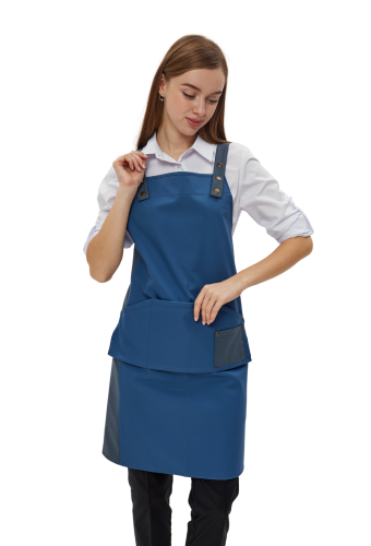 Apron with bib "Indigo"